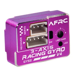 AFRC GYS-2 V4 3-AXIS Racing Gyro Drift stabilizzatore per auto EPA AVCS per MINI Z D Q 1/28 1/24 1/10 modello di auto aggiornamento fai da te, viola