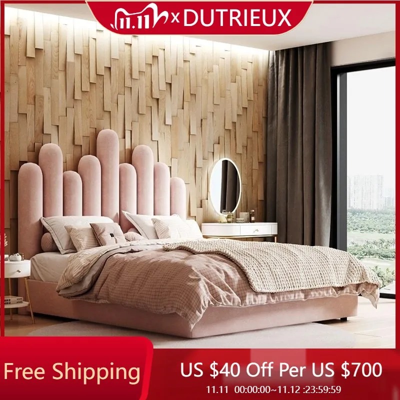 

Изголовье, простой каркас кровати Bedroomme, европейская главная спальня, двуспальная кровать, модная легкая роскошная мебель для спальни Cama De Casal