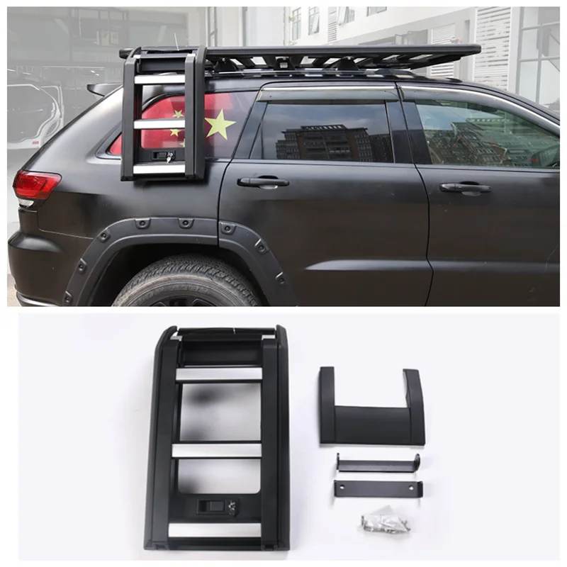 For Jeep Grand Cherokee 2020 2021 2022 2023 Special Accessories Foldable Liftable Stainless Steel Roof Ladder