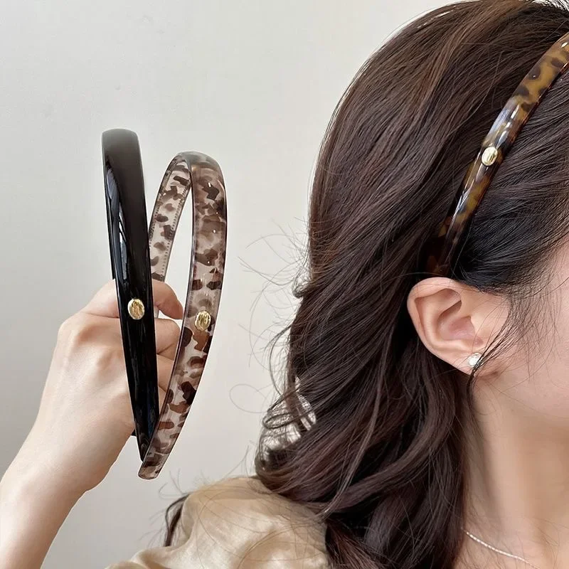 

12Cm retro leopard print women's headband fashion headgear non-slip pressure hair girls party gifts hair accessories