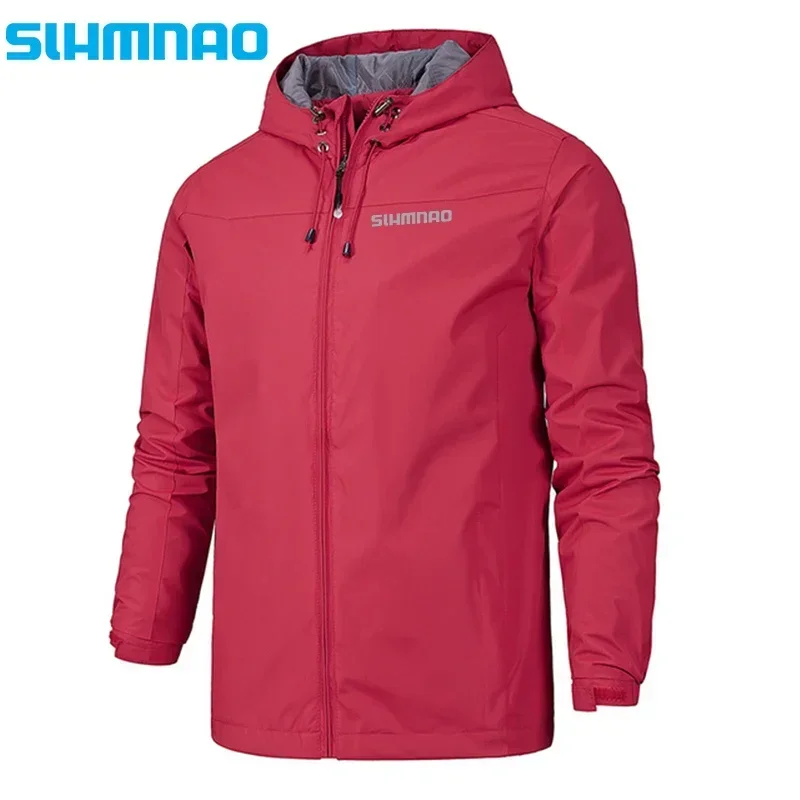 Spring and Autumn 2025 New high-quality men's hooded jacket, windproof and waterproof men's trench coat for outdoor hiking