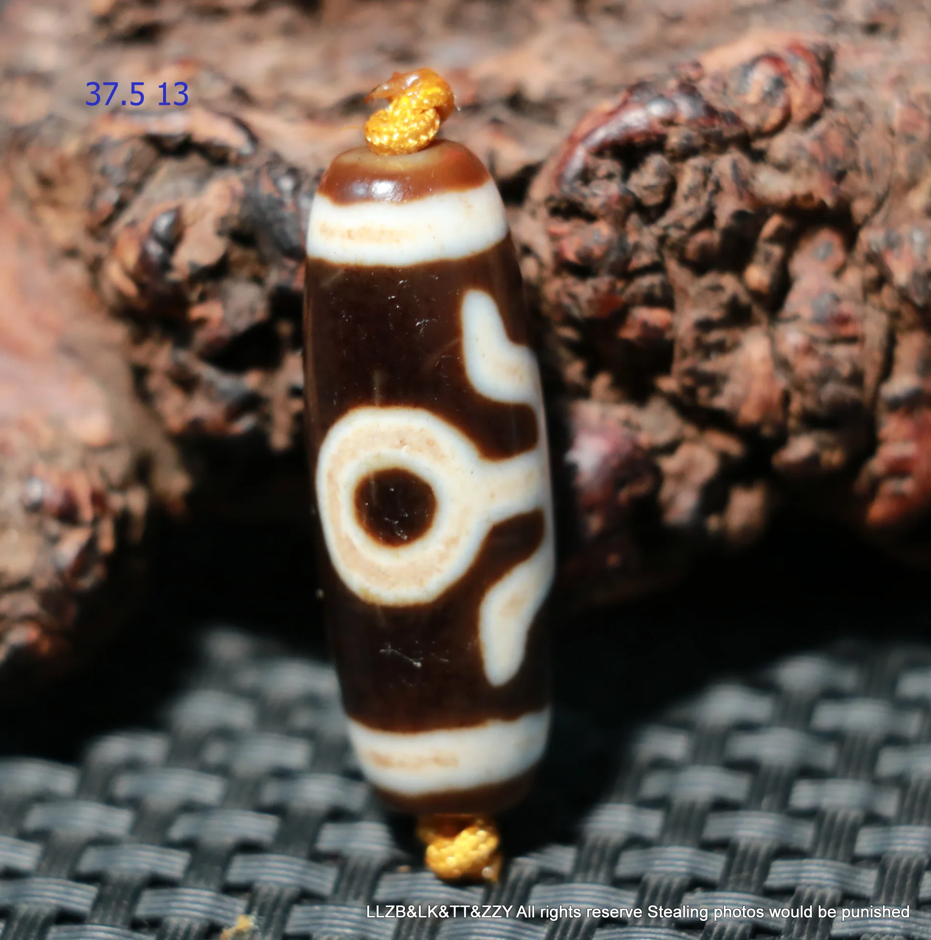 

Power Energy Tibetan Old Agate Guiren Tairen Big Man Symbol dZi Bead Amulet Fit For Bracelet Top Quality Timestown MYD0713A1