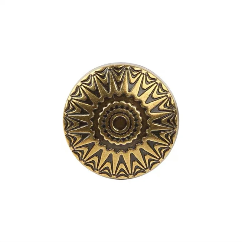 Round Metal Sewing Buttons for Needlework, Vintage Clothing Accessories, British Style, Coat and Jacket, Fashion, 10Pcs Per Lot