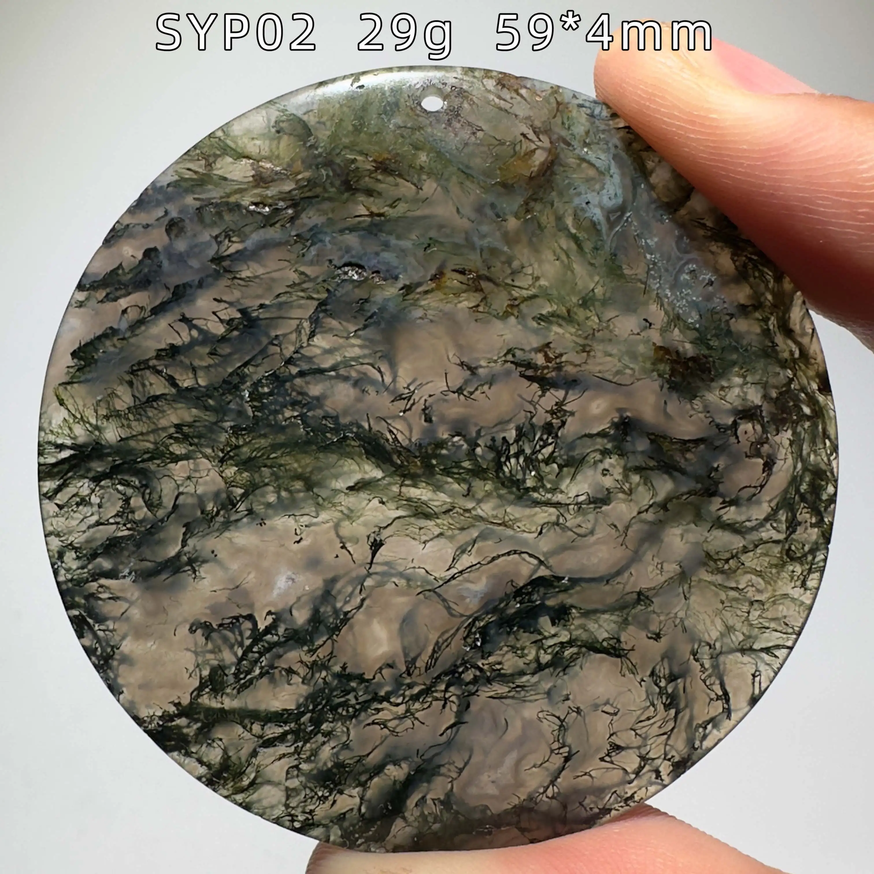 Natural Crystal Moss Agate Circular shape Healing Gemstone Reiki Energy Accessory Polished Home Decorations Gift