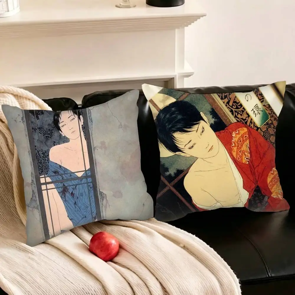 

M-MaiYaCa Takato Y-Yamamoto Pillowcase for Sofa Room Office Decor Printing Protector Cushion Cover Valentine gift Custom