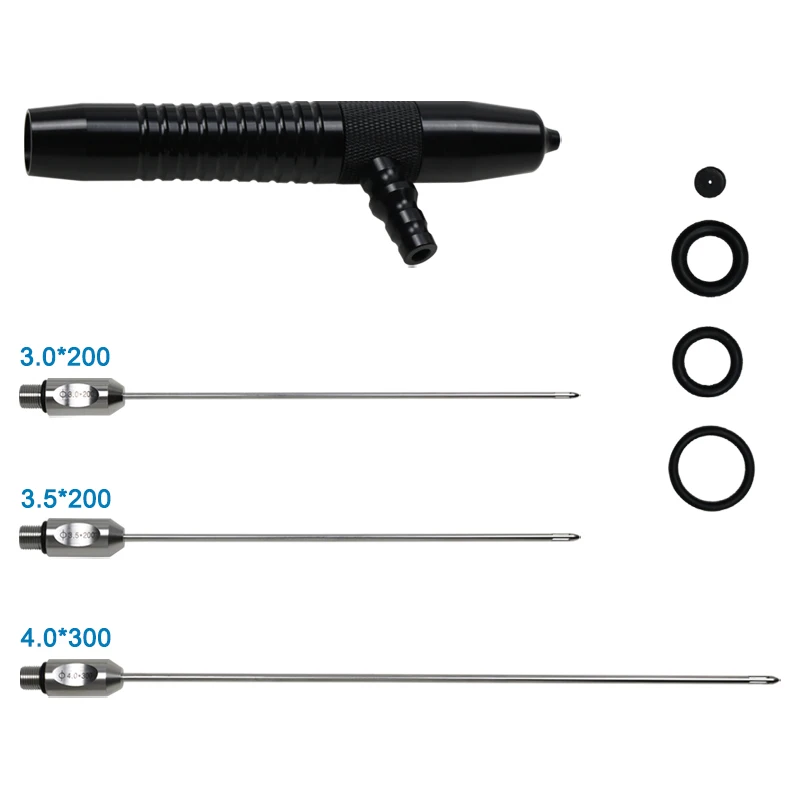 

1set Liposuction Aspiration Handpiece with Three Cannulas Negative Pressure Fiber Aspiration Handpiece Liposuction Handpiece
