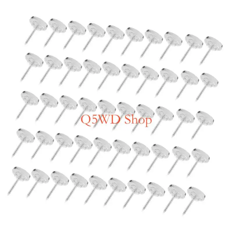 

Q5WD 50/100 шт., кнопки для большого пальца с плоской головкой, пластиковые настенные кнопки, плоские декоративные кнопки, для