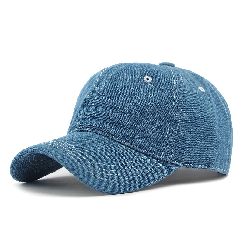 Customized Printed Logo Denim Baseball Cap Men's Washed Do Old Duck Tongue Hat Women's Outdoor Sun Protection Versatile Sun Caps