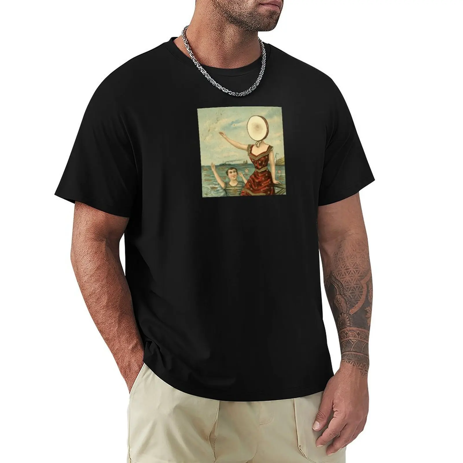

Neutral Milk Hotel – In the Aeroplane Over the Sea T-Shirt Big and Tall Crew Neck Tee