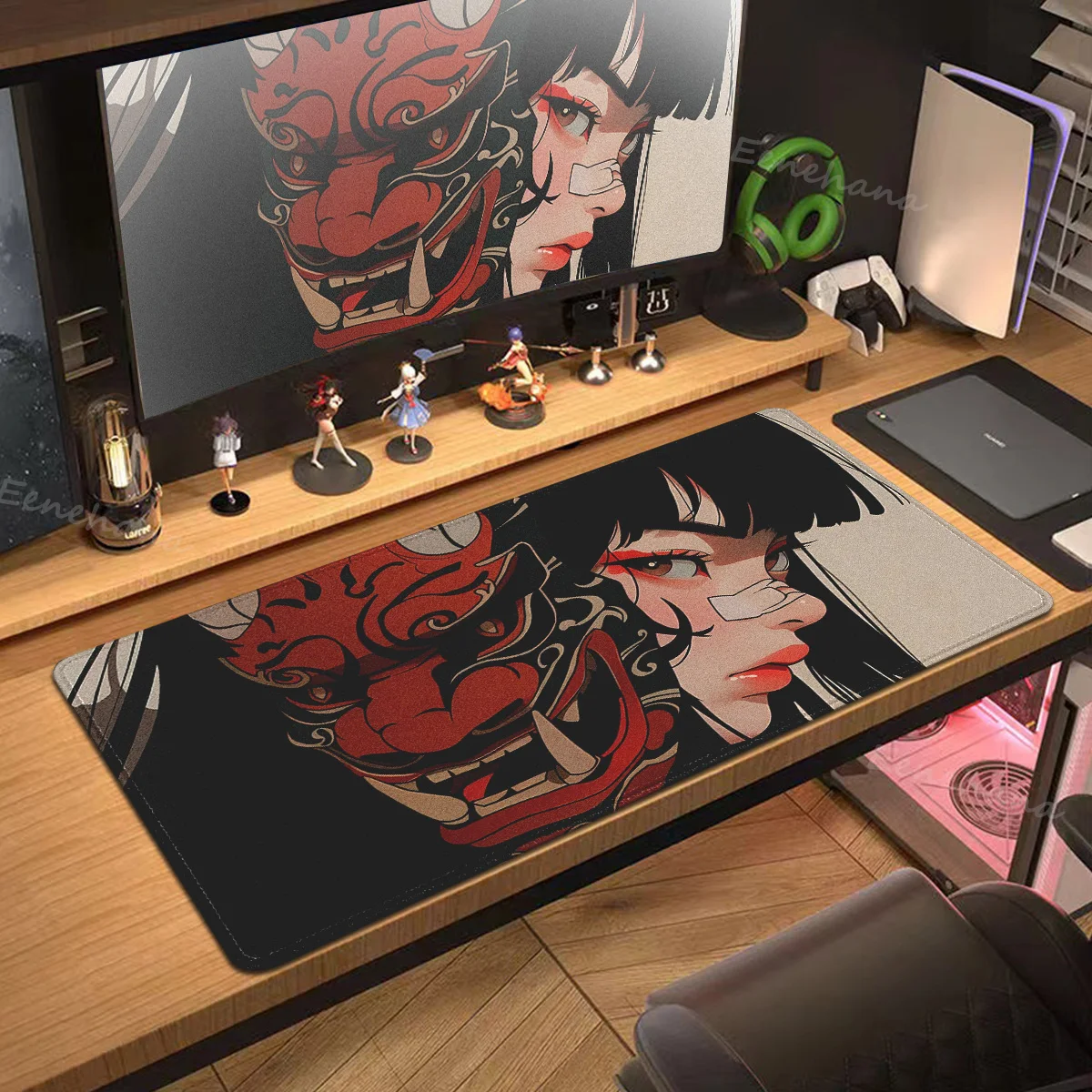 

Ghost face tattooed girl Mouse Pad Speed Gaming Accessories Pc Cabinet Mousepad Gamer Desk Mat Keyboard Office Large Mause Rug