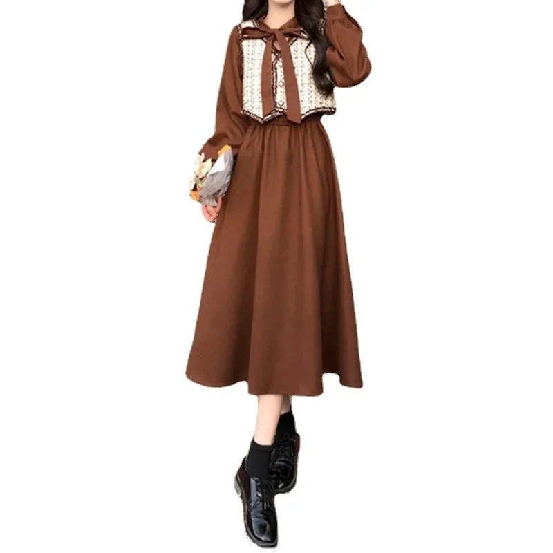 Elegant Vest Red Dress Women Autumn Winter Oversized Two-piece Set French Korean Retro Long Vestidos Y2k Preppy Street Wear 원피스