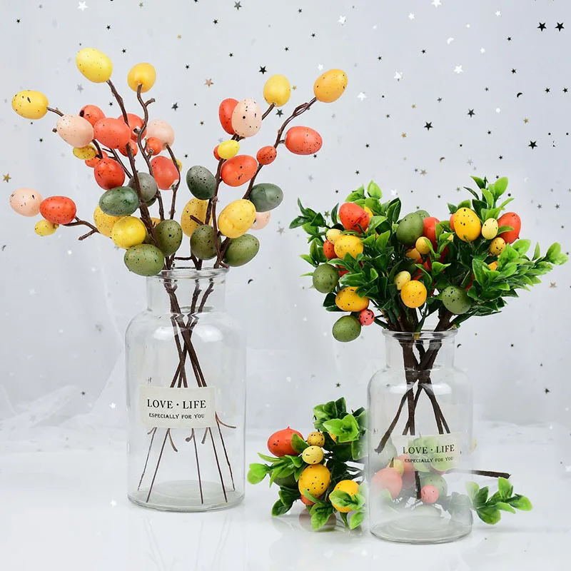 1Pc Easter Egg Tree Decor Colorful Easter Eggs Pendant Easter Decor for Home Party Painted Egg for Happy Easter Decoration