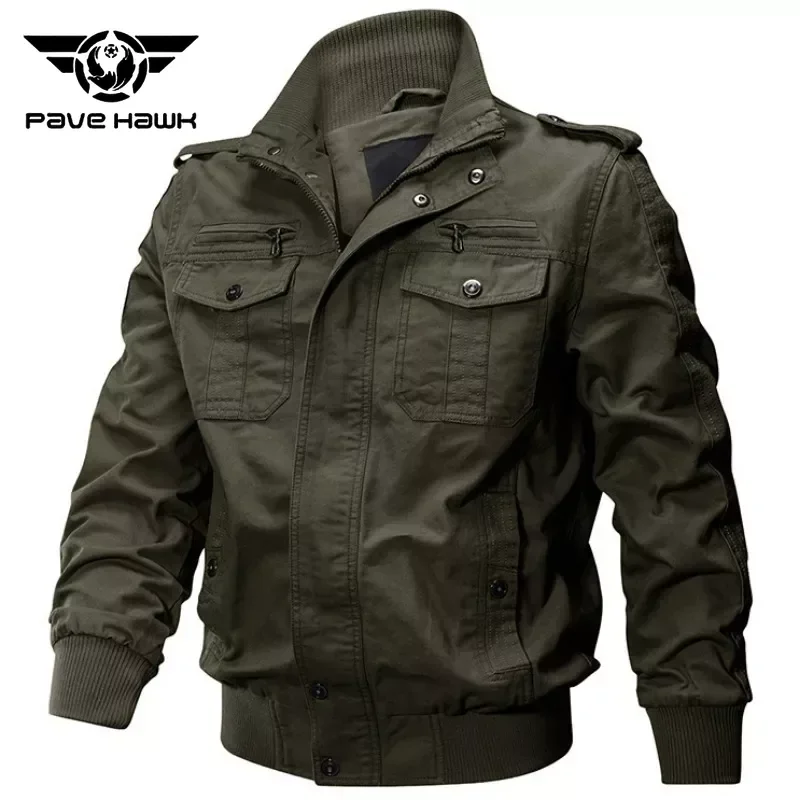 Men Cotton Tactical Jacket Lightweight Multi Pocket Front Zipper Leading Jacket Windproof Coat Chamarras Para Hombre Ropa Hombre