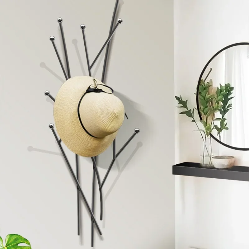 

Minimalist Living Room Bedroom Clothes Hangers Wall Mounted Nordic Wall Coat Rack Luxury Original Entrance Hall Home Coat Racks