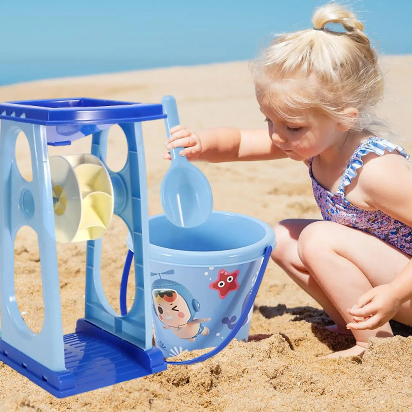 ألعاب رمل الشاطئ للأطفال ألعاب رمل الشاطئ مع مجرفة للأولاد والبنات بناء القلعة لعبة اللعب الخيالية للتخييم في الفناء الخلفي