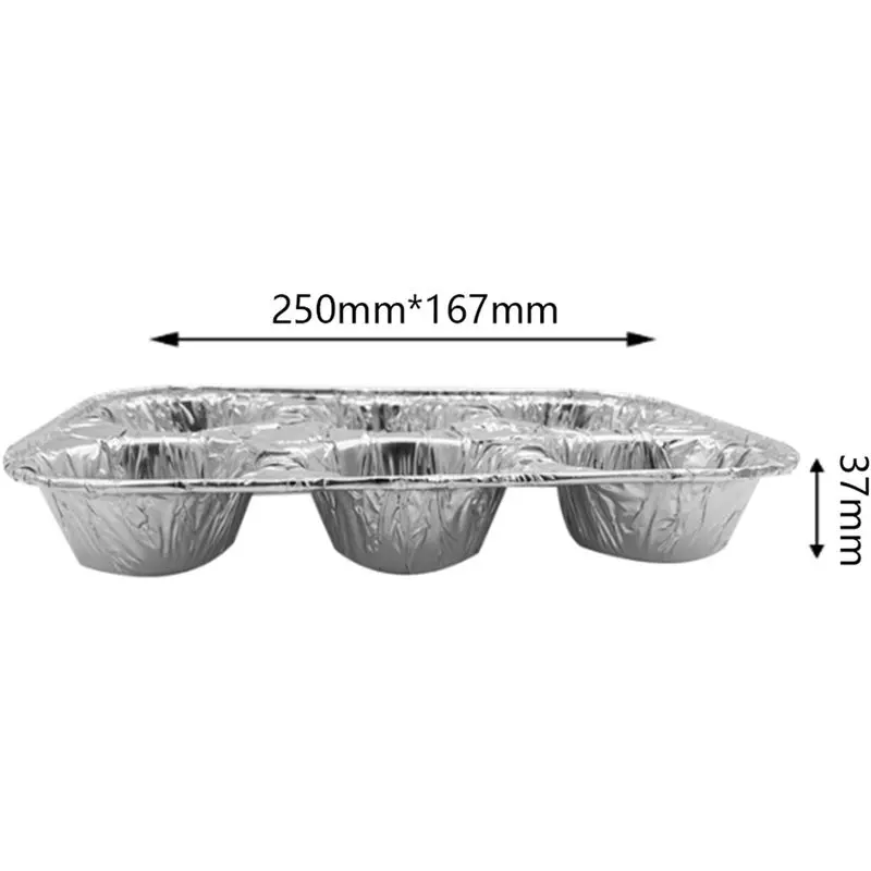 AT16 20 Pack 6-Cup Aluminum Muffin Pans - Cupcake Aluminum Pans, Favorite Muffin Size for Baking Cupcakes