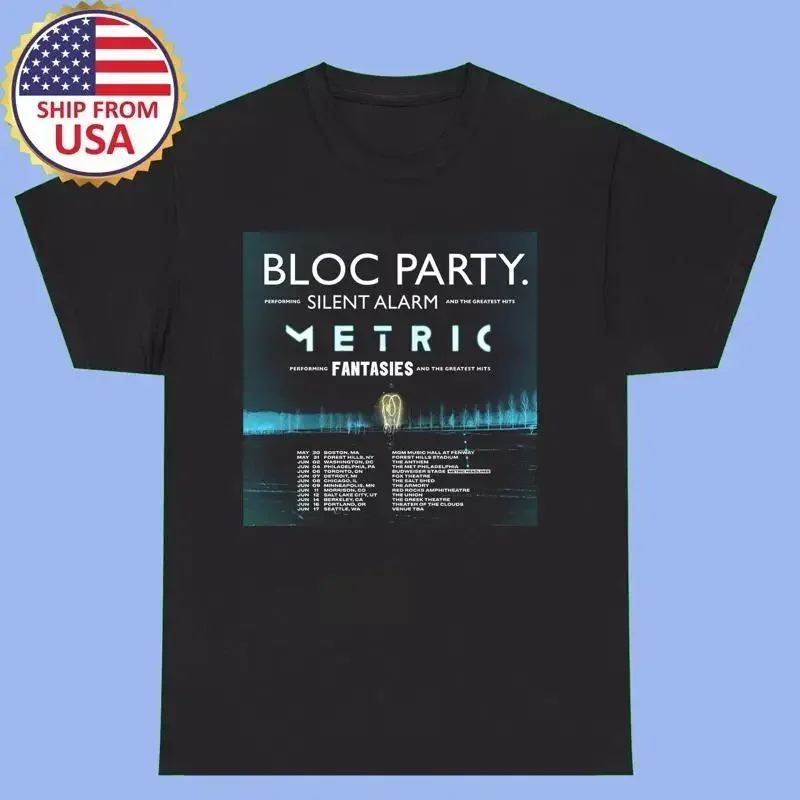 Metric Bloc Party Concerts Live Tour Dates T Shirt Full Size S 5XL
