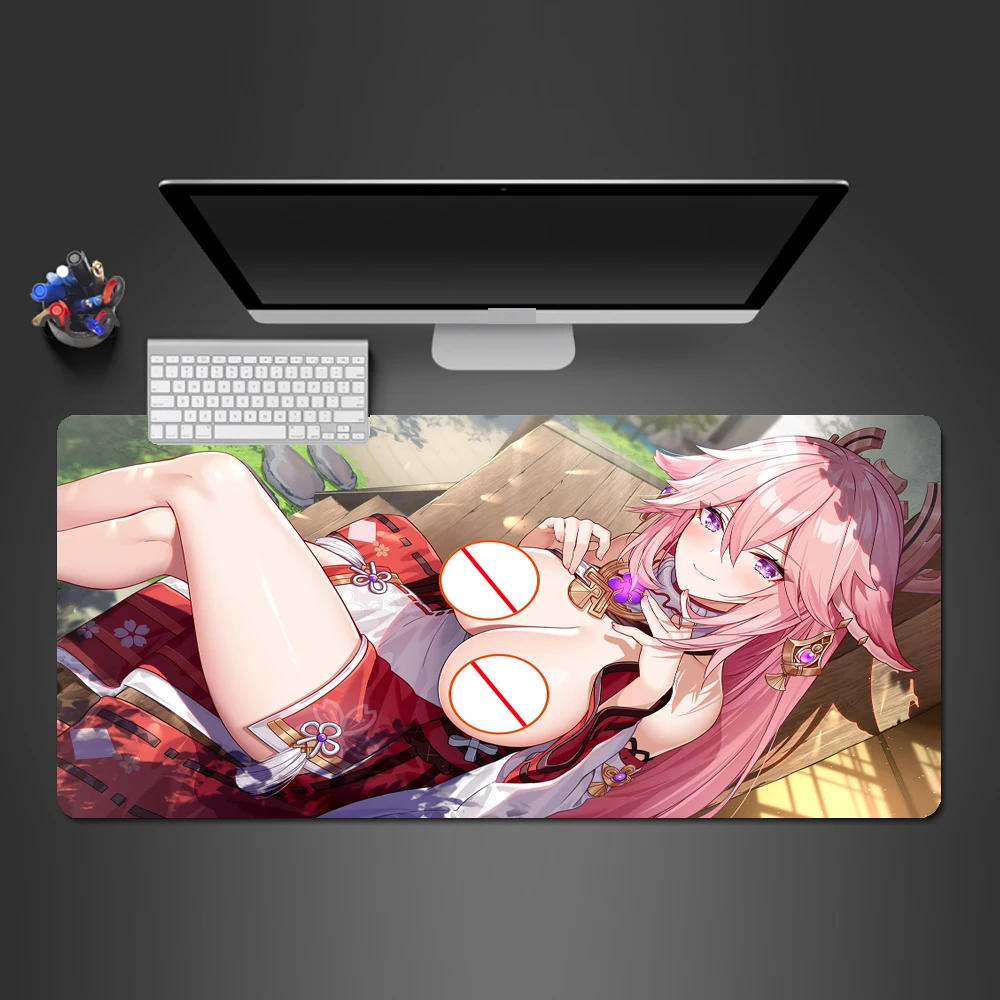 

Uncensored Sexy Naked Girl Mouse Pad Genshin Shock Gaming Desk Protector Keyboard Deskmat Mousepad Gamer Mause Mats Pc Carpet