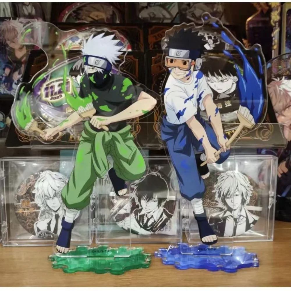 

NARUTO Acrylic Stand Figure Hatake Kakashi Uzumaki Naruto Anime Peripheral Cute Originality Paint Series Desktop Ornament Gift