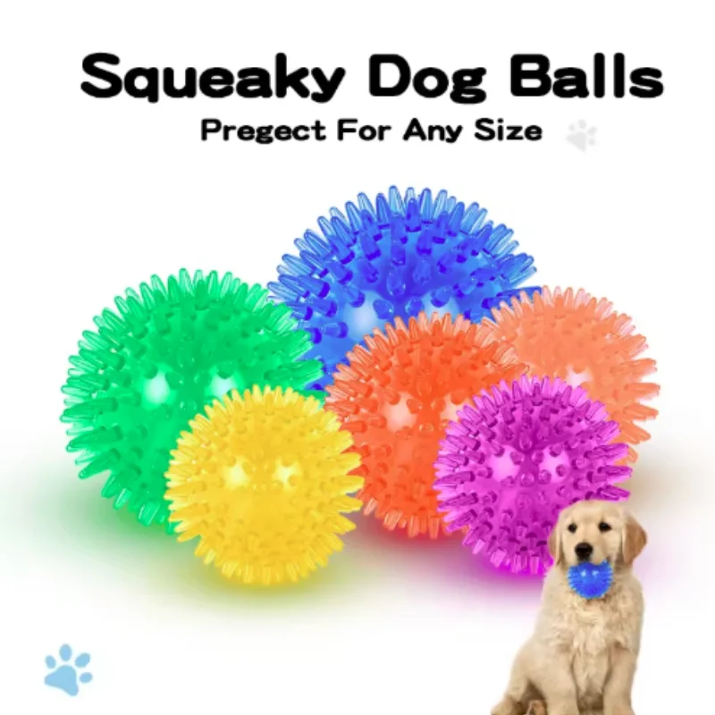 Juguete para masticar con bola para perro grande y cachorro chillón para perros pequeños y medianos, limpieza de dientes, accesorio para mascotas, Ideal para Bulldogs franceses Corgis