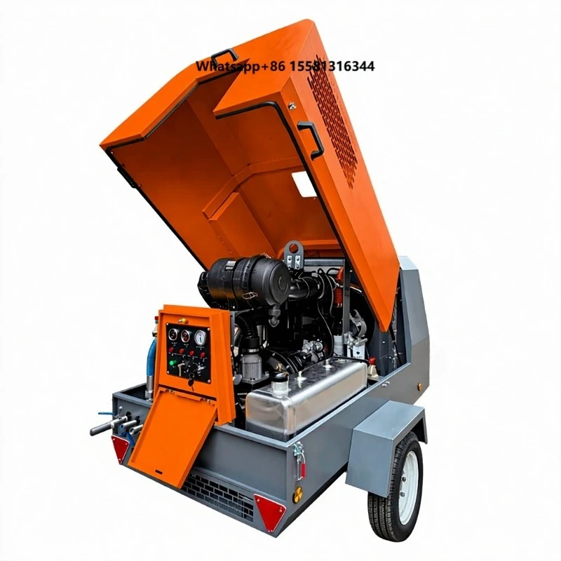 10bar  Engine Screw Compressor Low Fuel Consumption Mobile Air Power Unit Compresor Portatil for Mining