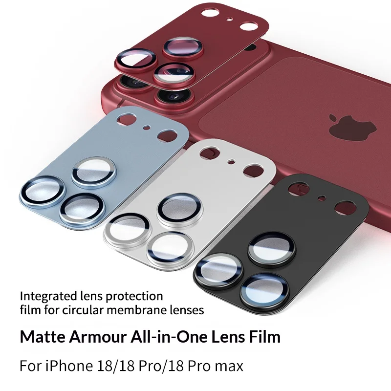 Kameraobjektivschutz aus Aluminiumlegierung für Apple iPhone 18 Pro Max, Sturzschutz, AR-Hartglas, Metall-Kameraabdeckung