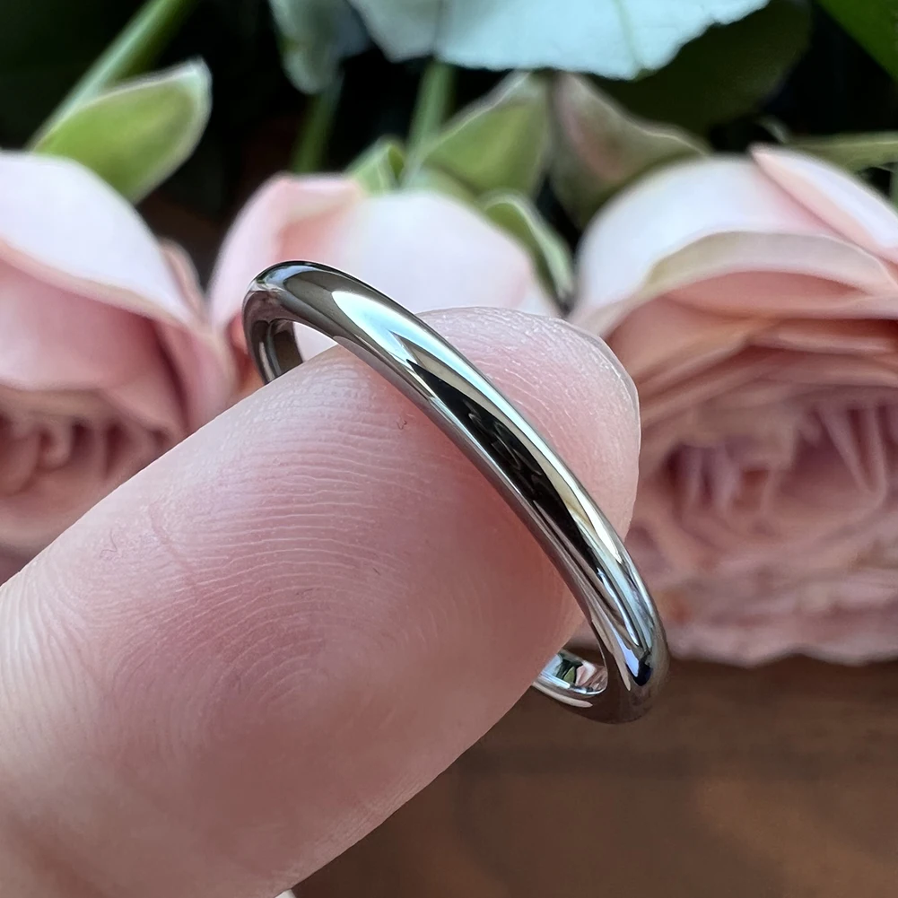 3MM Wemen der Wolfram Hochzeit Ringe Für Männer Mode Engagement Gewölbtem Bands Poliert Fertig Komfort Fit – Detail 4