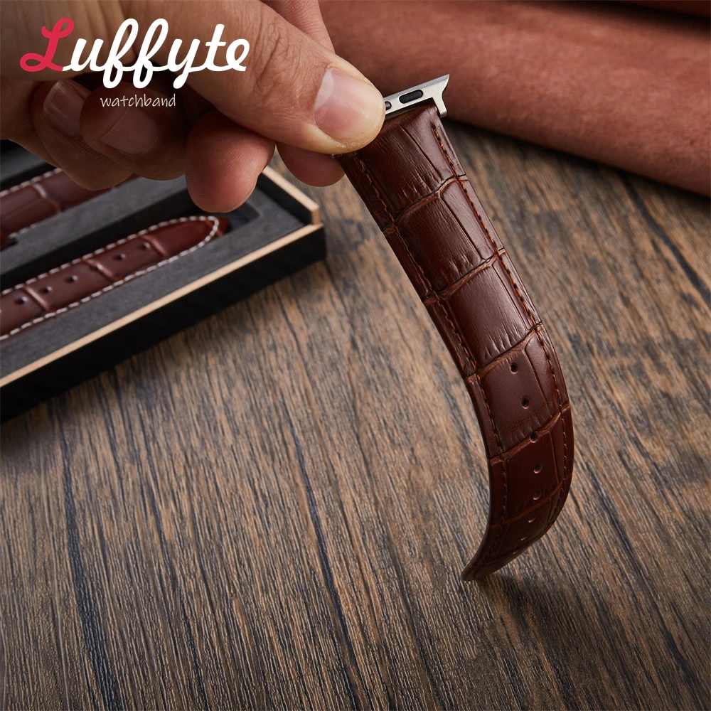 Cinturino modello bambù per Apple Watch 38/40/41/42/46/49/44/45mm per Iwatch 10 9 8 7 6 5 4 3 2 1 Viene fornito con confezione regalo