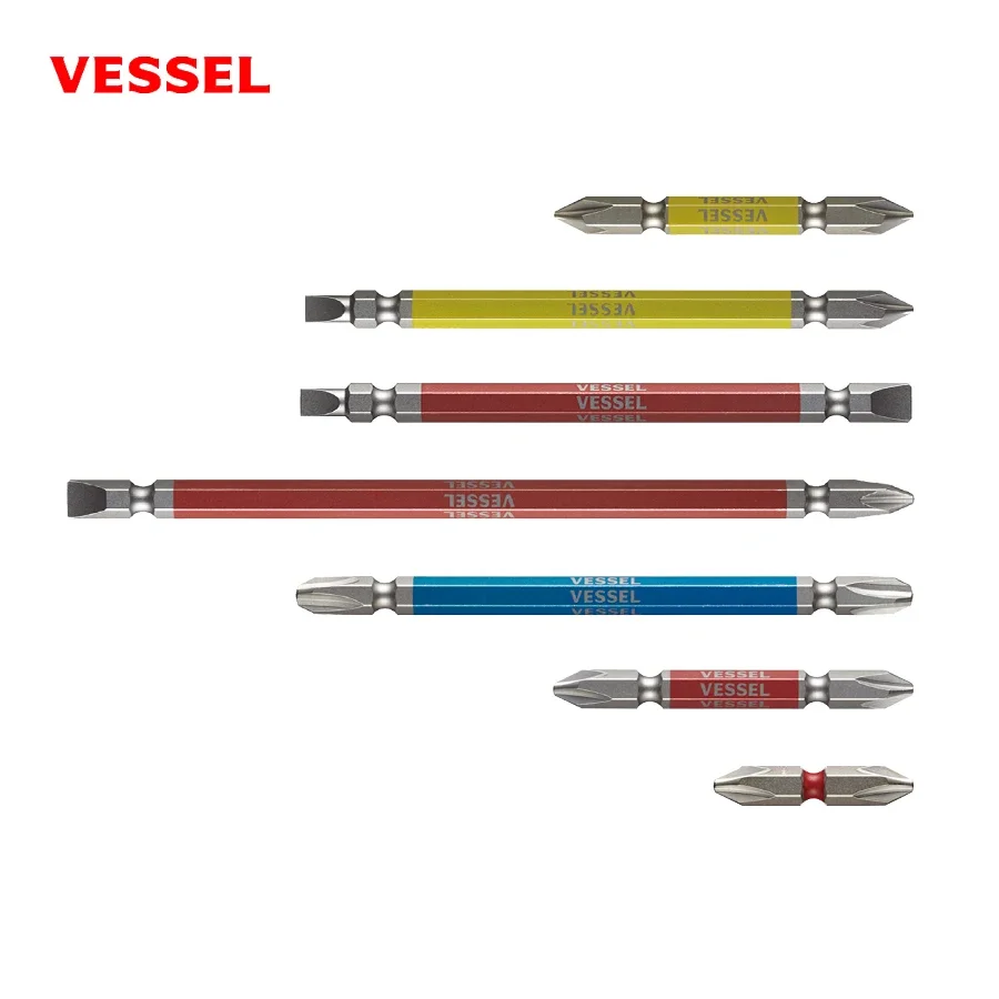 VESSEL GS5P Japan Tool GO-SAI Screwdriver Bit Set and GS14 Series for Phillips and Slotted Screws