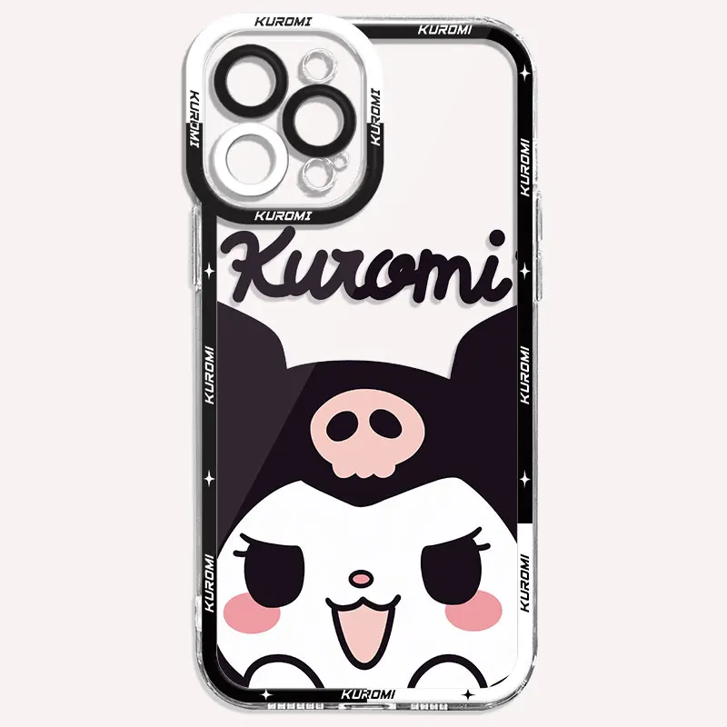 Etui na telefon Apple iPhone 11 13 15 14 Pro Max 12 Mini 7 8 Plus XR X XS SE 6 6S Angel Eye Shell Bumper Funny Cute Kuromi