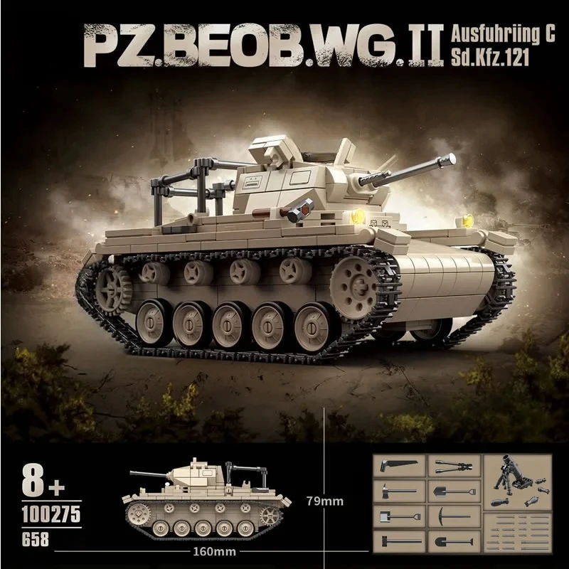 

Военный танк Второй мировой войны для наблюдения артиллерии, строительный блок, коллекционная игрушка, модель для детей, подарки на Рождество и день рождения