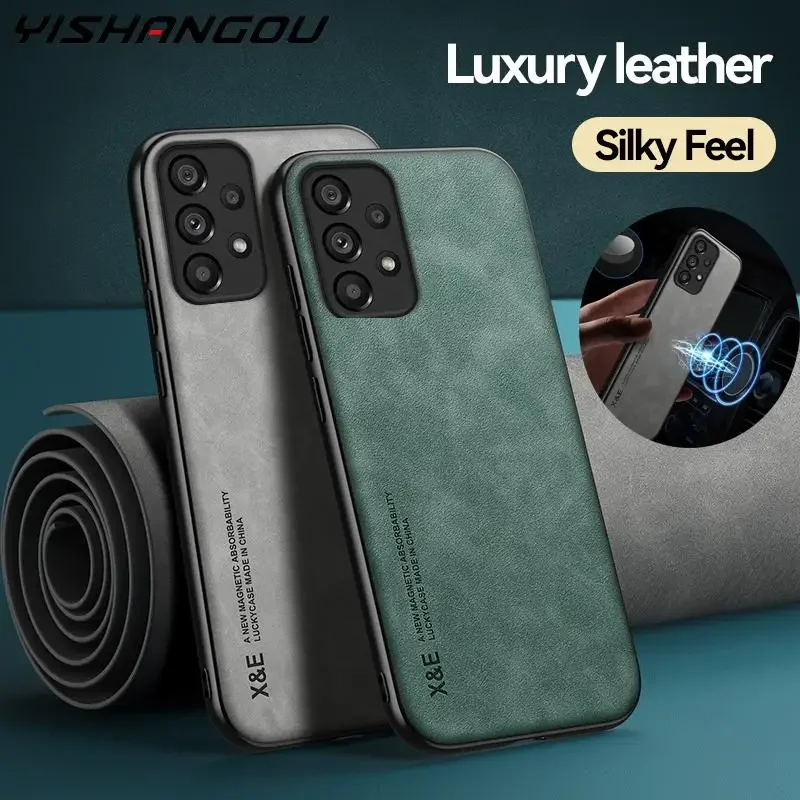 

Magnetic Leather Case For Samsung Galaxy S22 s23 Ultra S21 S20 FE Plus Note 20 A51 A71 A13 A73 S23 A54 A52 A53 5G Phone Cover