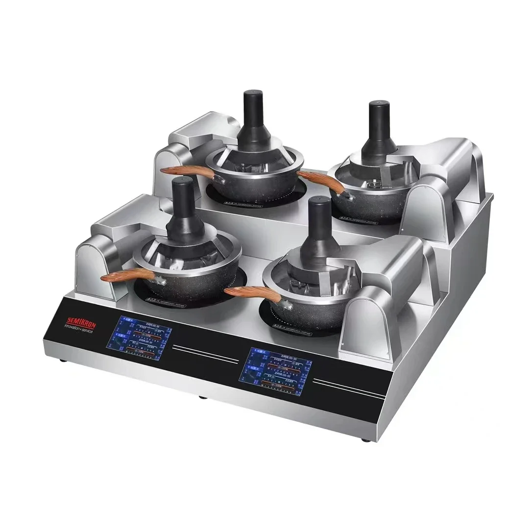 

Hot selling in Korea Four-headed Intelligent Cooking Robot Cooking Flat Pan Automatically Pouring in Water and Oil