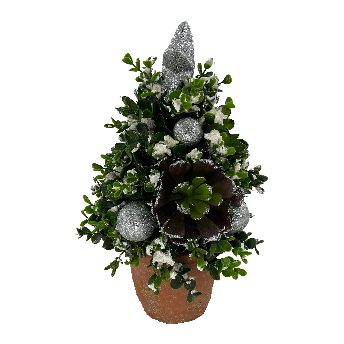 2022 Artificial Christmas Tree With Cement Basin Fake Plants Home Decor Small Xmas Tree Festival Party New Year Gift Ornaments