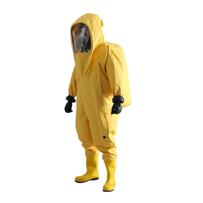 First-class heavy-duty one-piece fully enclosed positive pressure chemical protective clothing Industrial grade 3/a hermetic