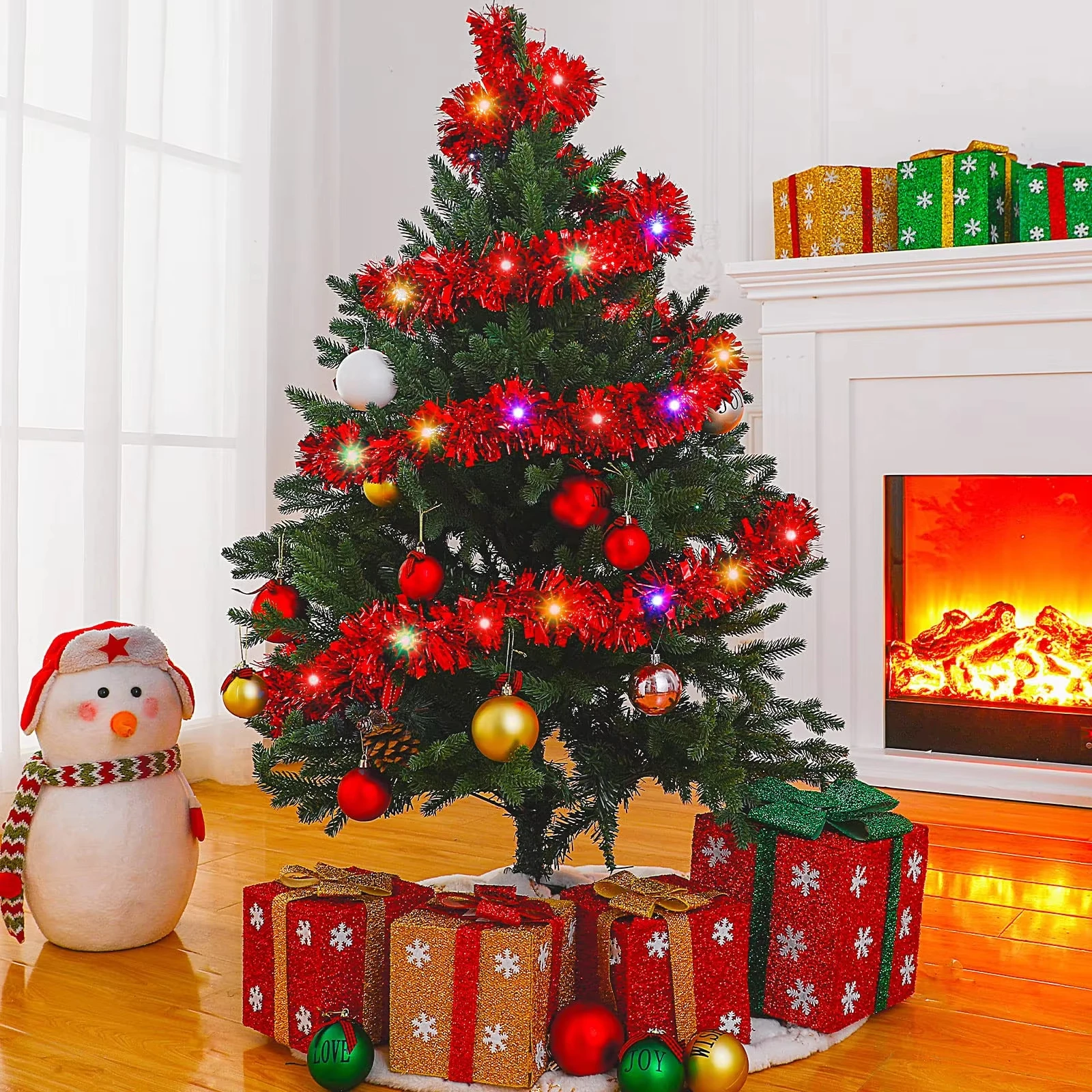 

2025 Christmas Decorations LED Ribbon Fairy Light DIY Christmas Tree Accessory Navidad & New Year Home Decor Christmas Supplies