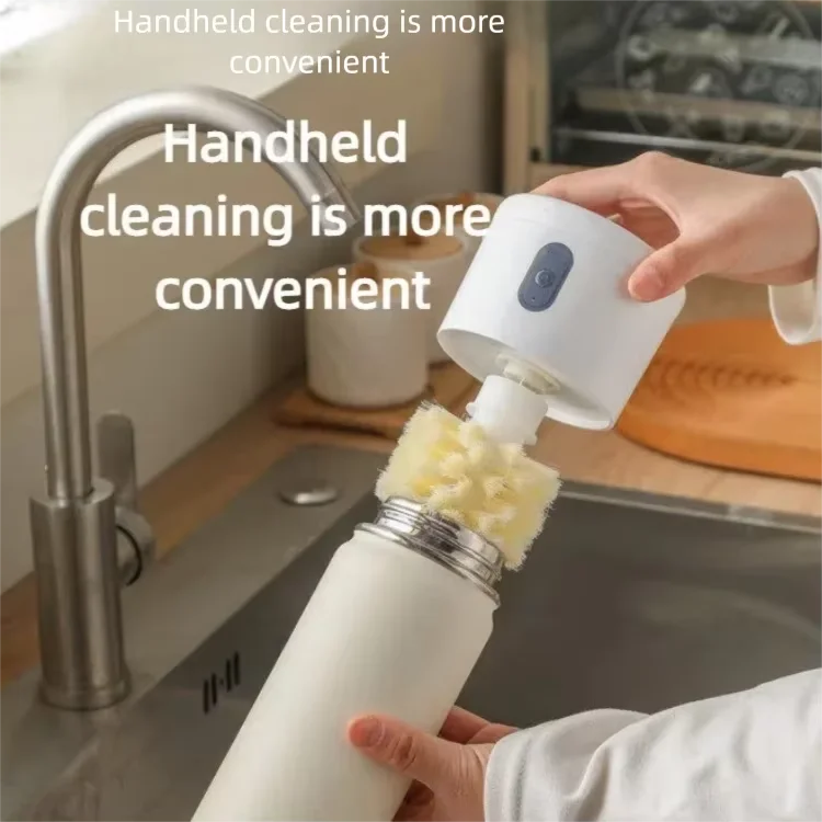 Electric Rotating Cup Cleaner Brush Rechargeable Hanging Multifunctional Glass Mug Tea Bottle Cleaning Brush