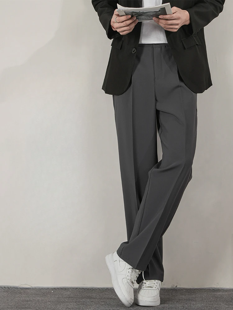 

Streetwear Fashion Men Trousers Black Harajuku Oversized Casual Pants 2024 Korean Office Wear Suit Pants Male Blazer Pants A42