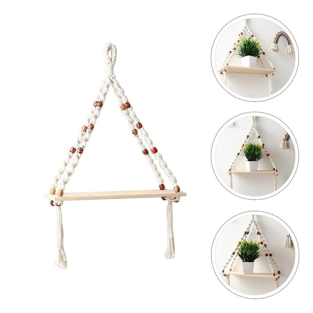 

Cotton Rope Braided Tapestries Handwoven Wall Decor Storage Woven Hanging Decoration Frame For Living Room Study Room Café