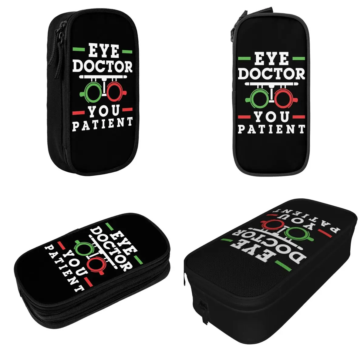 Eye Exam Chart Pencil Case New Ophthalmologist Optical Chart Pen Pencil Bags Large Storage Students School Gift Pencil Box