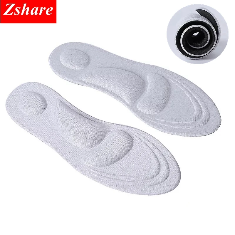 4D Stretch Breathable Deodorant Running Cushion Insoles For Feet Man Women Insoles For Shoes Sole Orthopedic Pad Memory Foam ND1