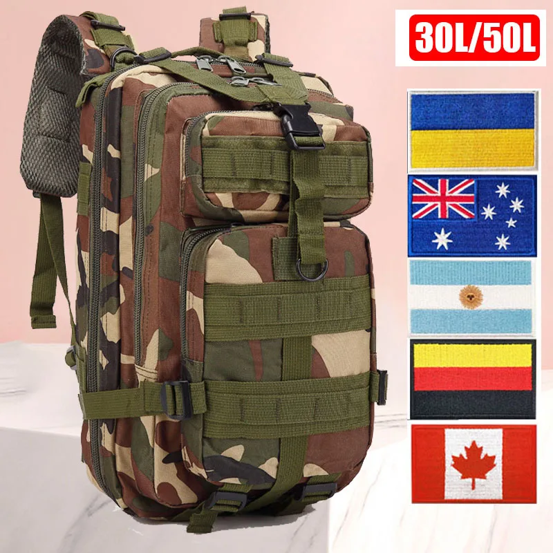 

Многофункциональная сумка, военный рюкзак, мужской военный тактический рюкзак, нейлоновая сумка для путешествий и отдыха на открытом воздухе, рюкзак для кемпинга 30 л/50 л