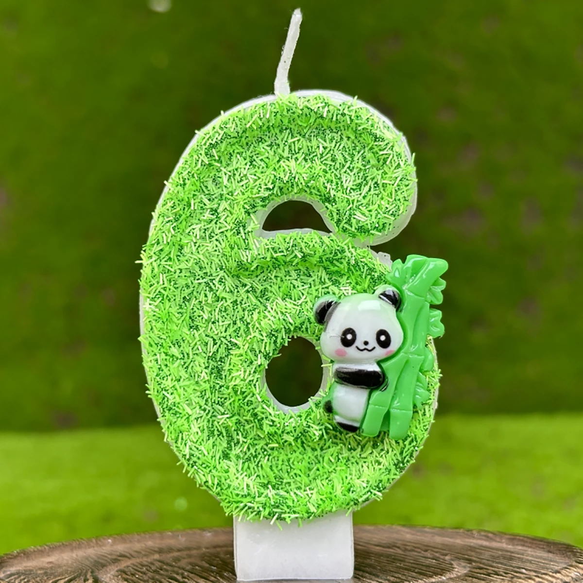 2nd Birthday Candle Cake Topper Decor Panda Creative Number 2 Candle Green Kids 1st Happy Birthday Party Decoration Accessories