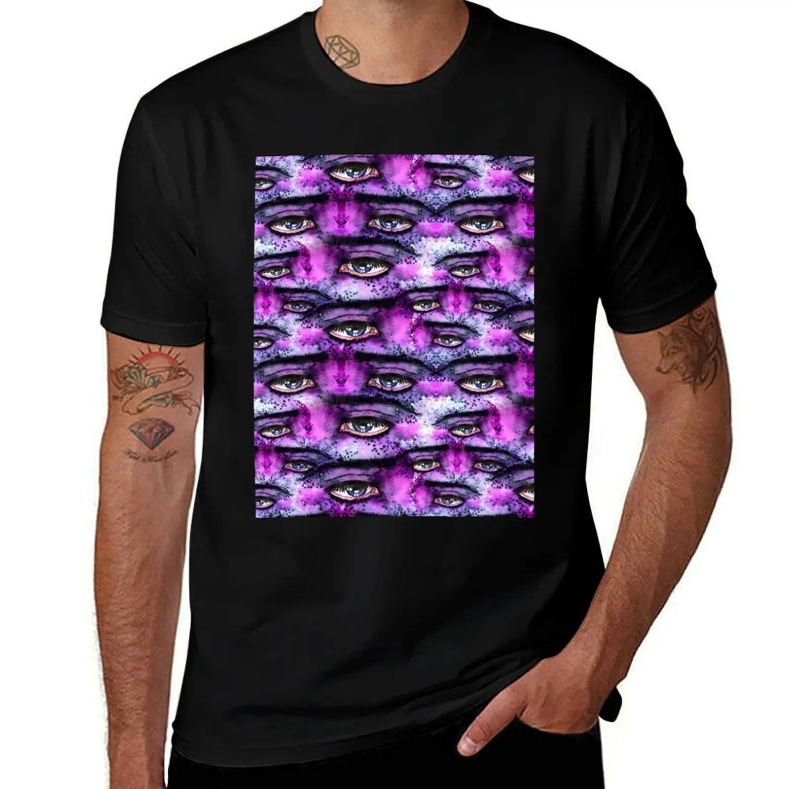 

eyes contact T-Shirt anime t shirts oversize t shirts cotton 100% T-Shirt