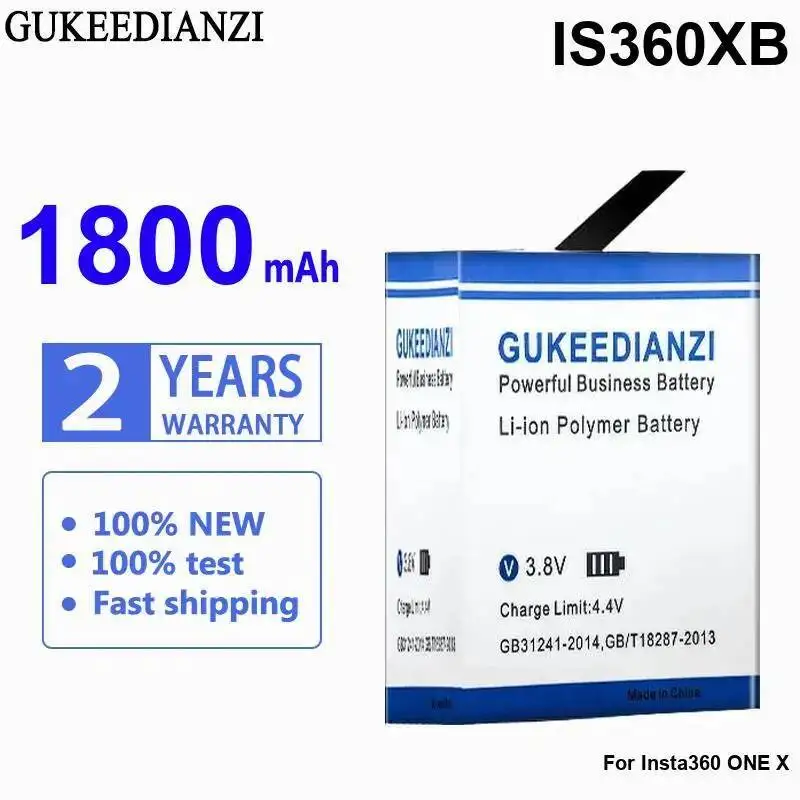 

For Insta360 One X High Compatibility IS360XB Reliable Power Camera Battery 1800Mah