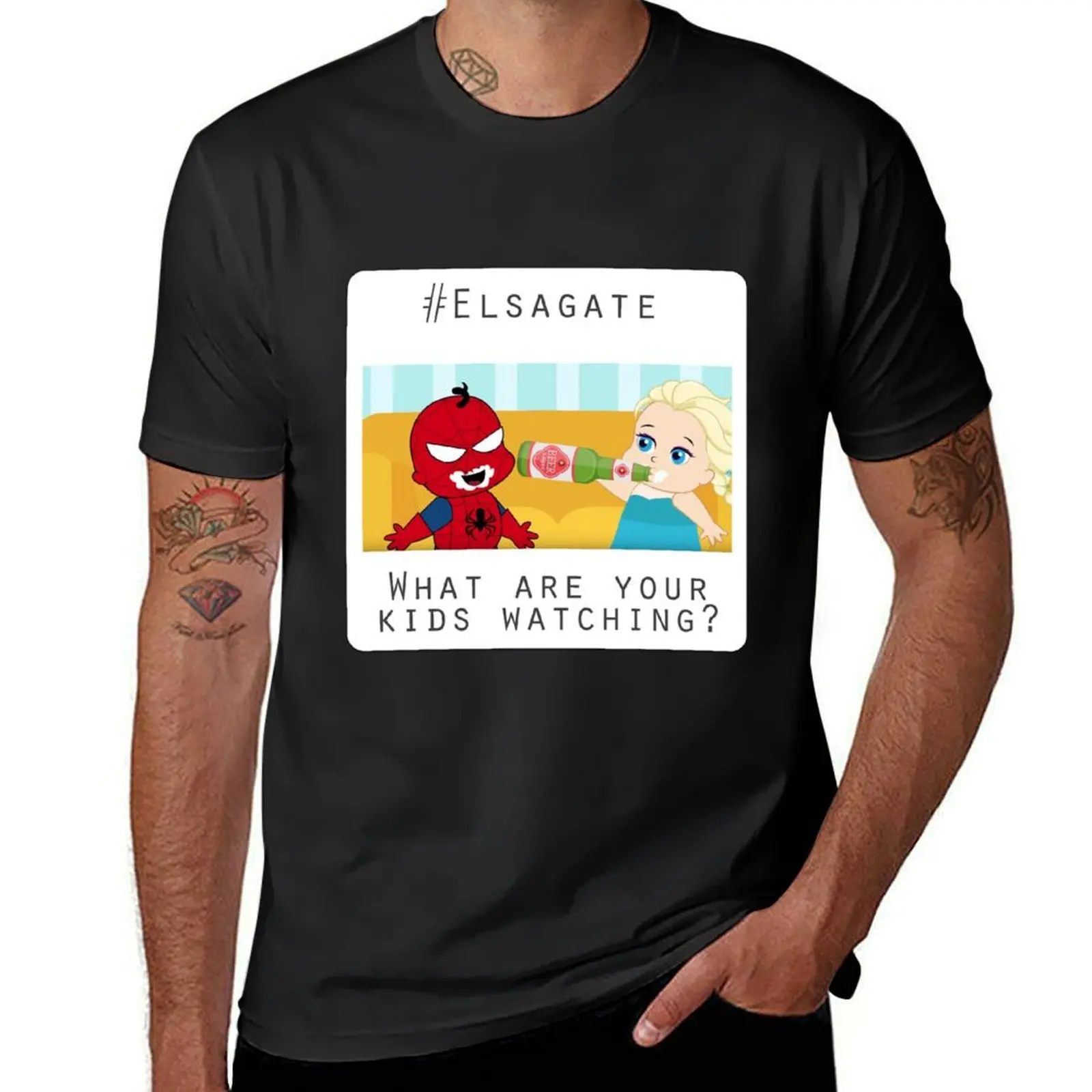 

Elsagate - What are your kids watching T-Shirt funny costumes vintage quick drying mens designer t shirt