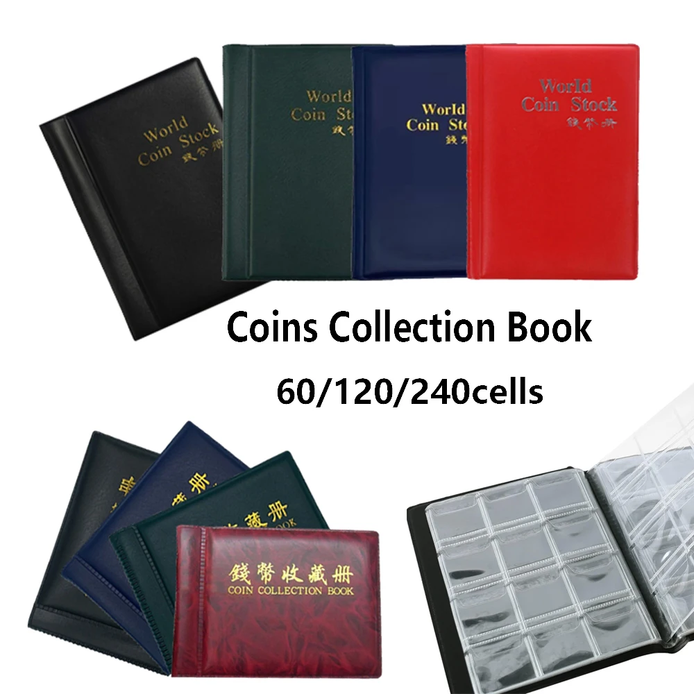 1 Stück 60/120/240 Taschen Münzen Sammelalbum, Fotohalter Sammelalbum für Heimdekoration, Sammelkarten und Erinnerungen Organizer