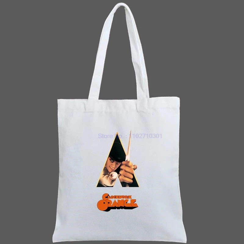 Clockwork Orange Poster Eco  Shoulder Bag Student Female Handbag Reusable Shopping Bag Canvas Bag Hand Bags For Women