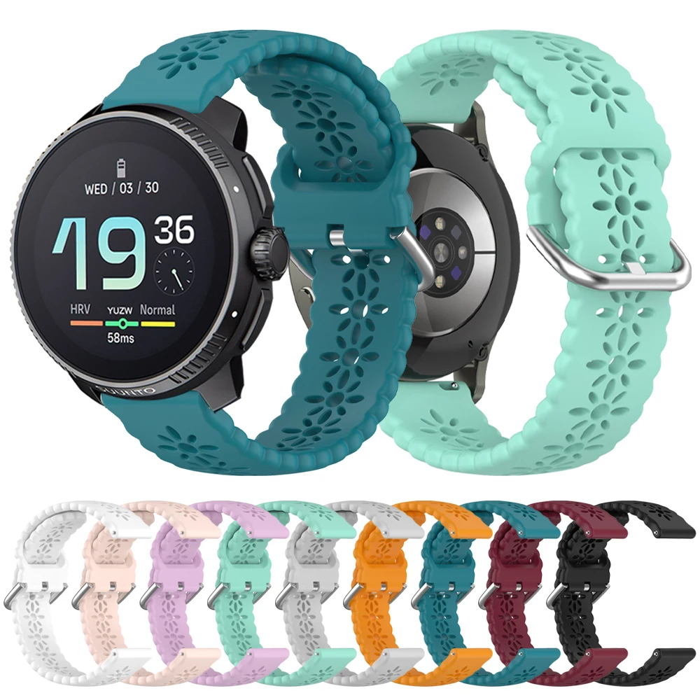 سيليكون 20 مللي متر 22 مللي متر حزام ل SUUNTO العمودي 9 5 الذروة DLC/PRO 3 اللياقة البدنية حزام (استيك) ساعة ل SUUNTO سباق لينة استبدال سوار