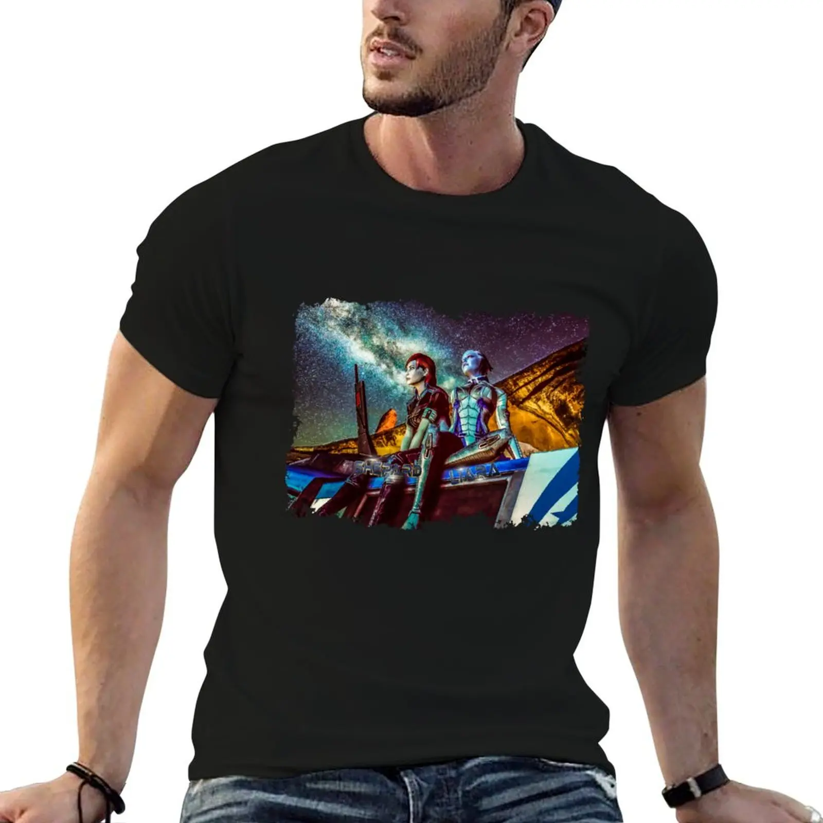 

Mass Effect - Shepard & Liara T-Shirt funny t shirts man men t shirt cotton 100% t shirts for man pack cotton T-shirt